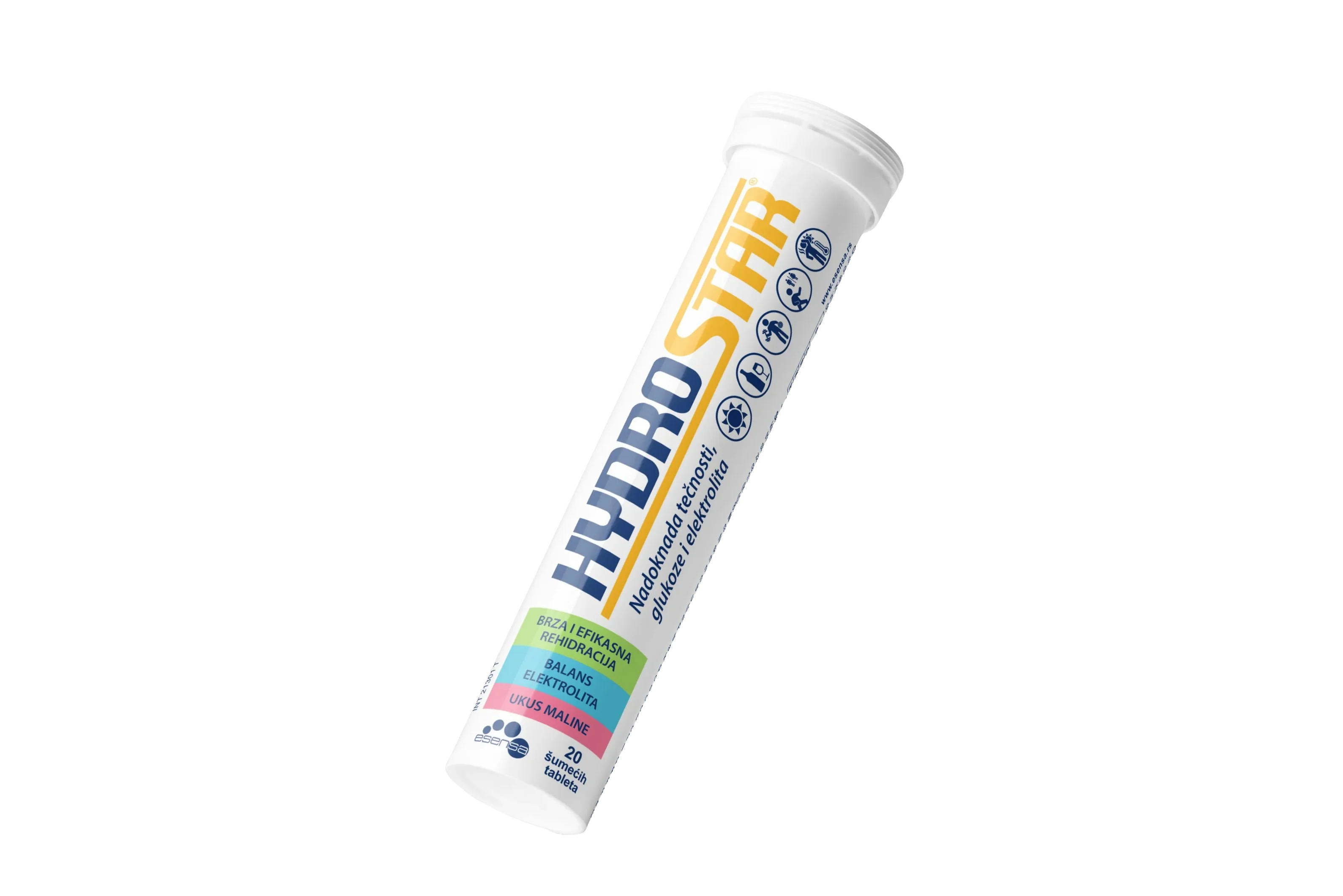 Hydrostar ORS šumeće tablete - tubica sa 20 tableta, ukus maline